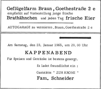 Nachrichtenblatt der Gemeinde Altrip | Donnerstag, den&nbsp;21. Januar 1965 | 6 Jahrgang - Nummer 3&nbsp;