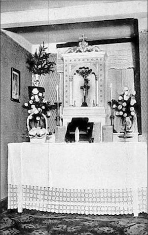 Die katholische Notkapelle im Haus Nordhofen.