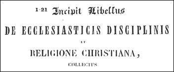 Regino - 'de disciplinis'