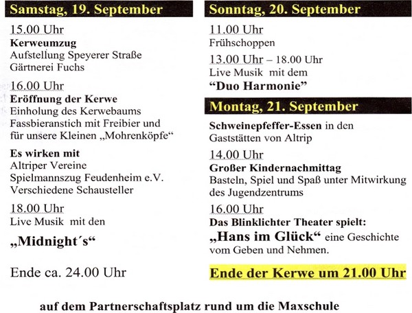 ALTRIPER KERWE 2015 - Auf zur „alta riBAR“ !!!