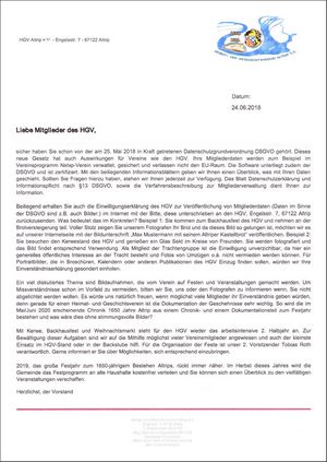 Mitgliederbrief - Juli 2018