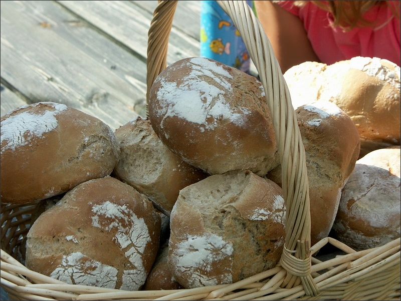 Die fertigen Brote der Mädels und Jungs aus dem Prot. Kindergarten Altrip.