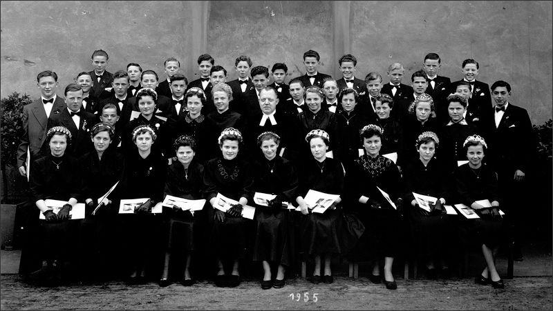 Konfirmation in Altriip im Jahr 1955 Konfirmation in Altriip im Jahr 1955