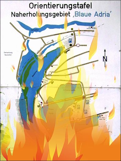 Der Neuhofener Altrhein brennt