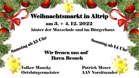 Altriper Weihnachtsmarkt 2022 AAV