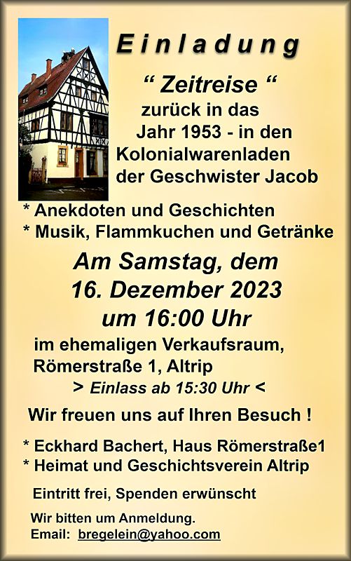 ZEITREISE&nbsp;zurück in das&nbsp;Jahr 1953, in den&nbsp;Kolonialwarenladen&nbsp;der Geschwister Jacob