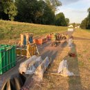 Der Aufbau des Abschlussfeuerwerk am Montag, 8. Juli 2019. 