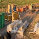 Der Aufbau des Abschlussfeuerwerk am Montag, 8. Juli 2019. 