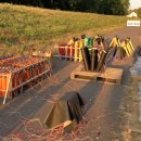 Der Aufbau des Abschlussfeuerwerk am Montag, 8. Juli 2019. 