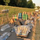 Der Aufbau des Abschlussfeuerwerk am Montag, 8. Juli 2019. 